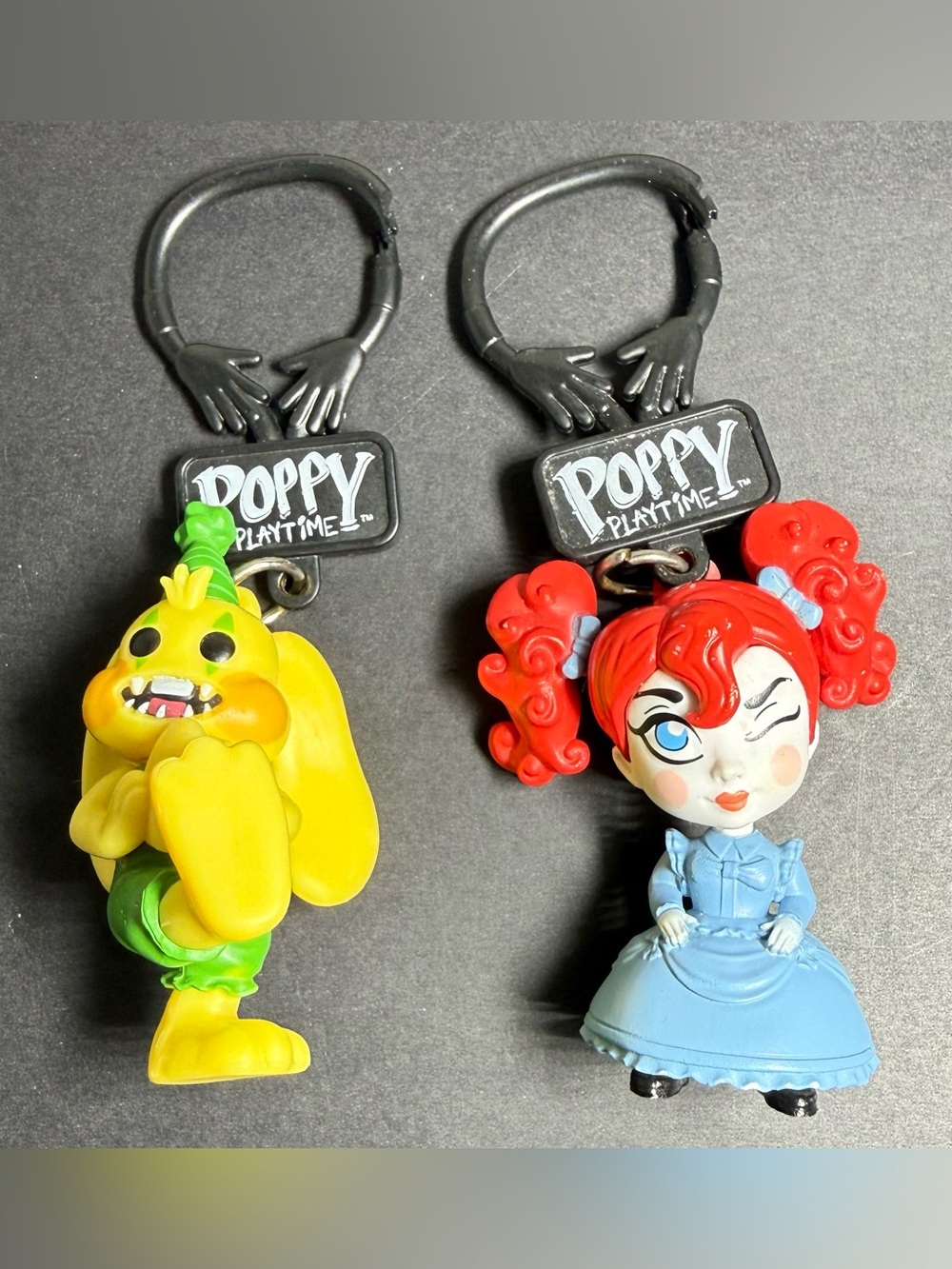 Poppy Playtime Bunzo Bunny & Poppy Doll Bag Clip Keychain Set